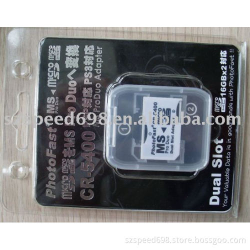 two-interface Micro SD to memory stick produo adapter